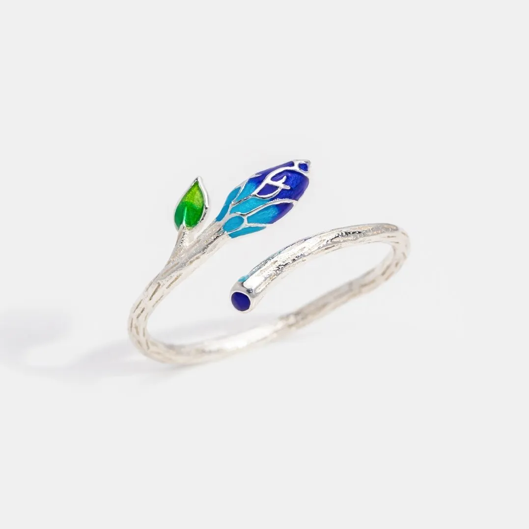 Flower Bud 925 Sterling Silver Ring