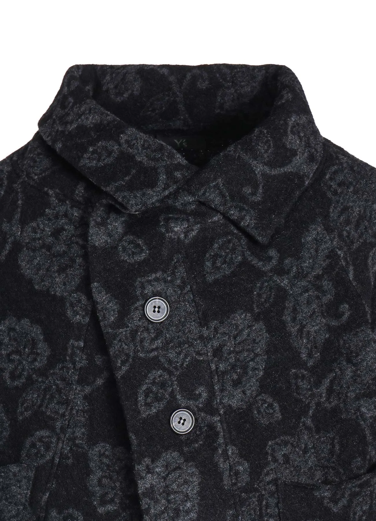 FLOWER PILE JACQUARD IRREGULAR 3 BUTTON JACKET