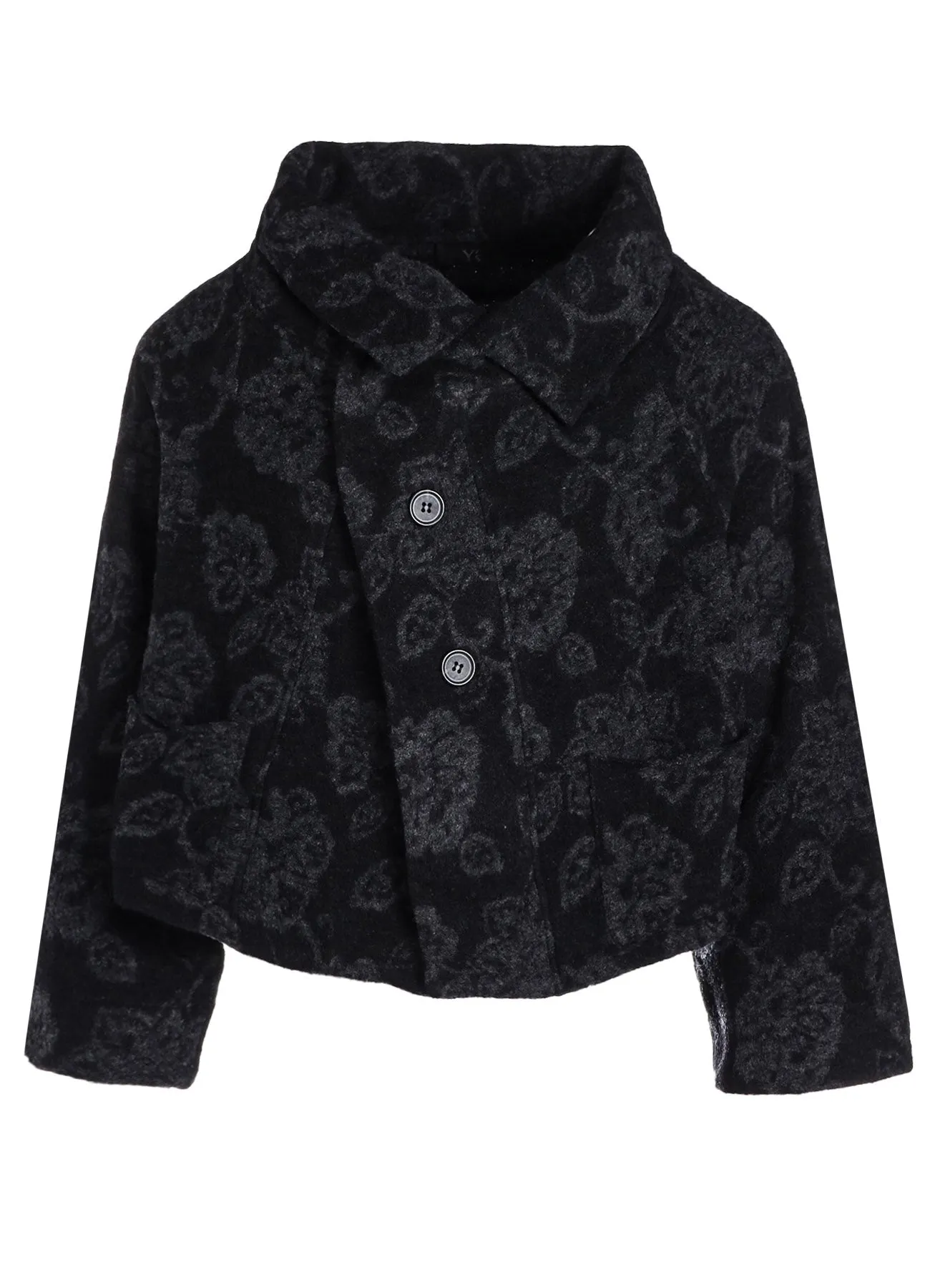 FLOWER PILE JACQUARD IRREGULAR 3 BUTTON JACKET