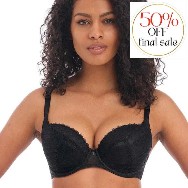 Freya Signature UW Padded Plunge Bra in Black AA400514