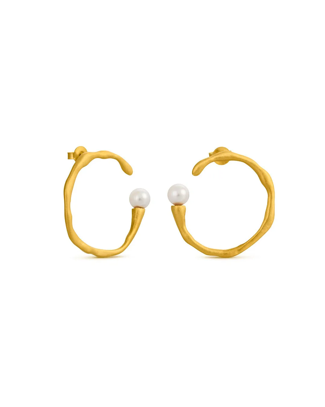 Golden Eclat circle Earrings