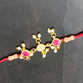 GoldPlated Kundan Rakhi For Brother