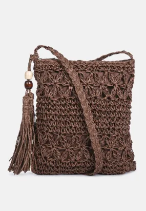 HAY-DAY Paper Straw Crochet Bag