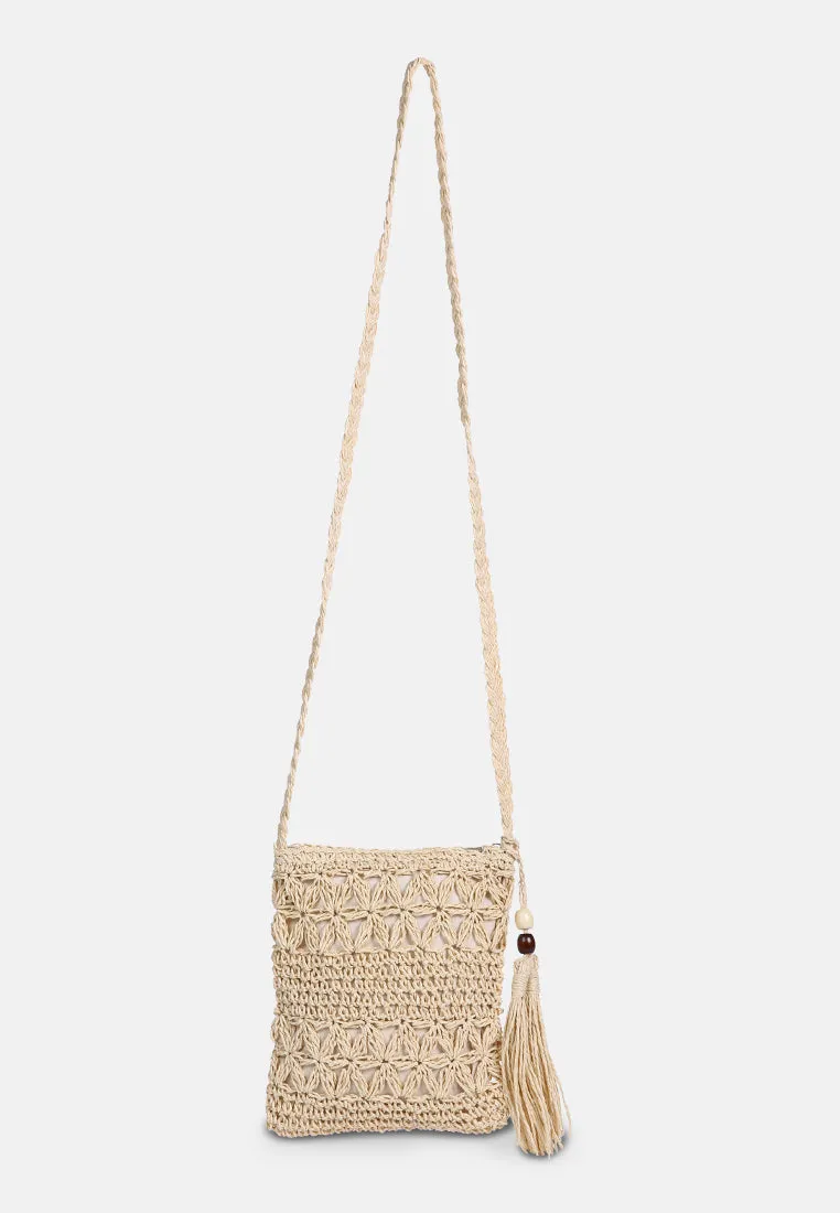 HAY-DAY Paper Straw Crochet Bag