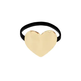 Heart Hair Tie in Gold Tiara