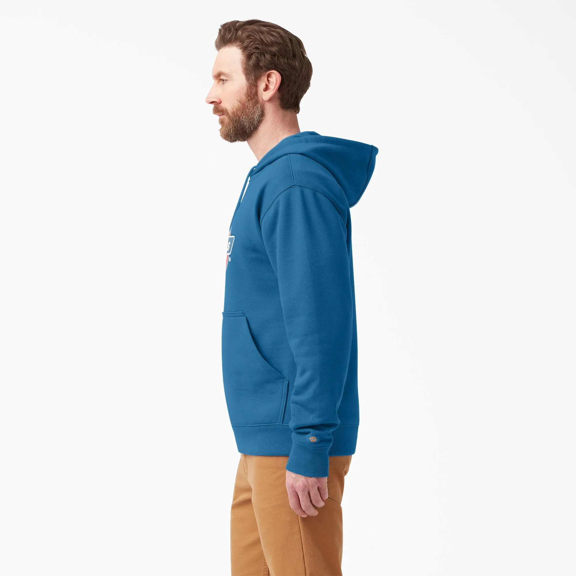 Hoodie - Dickies Water Repellent Tri-Color Logo Hoodie, Valerta Blue, TW22AV2B