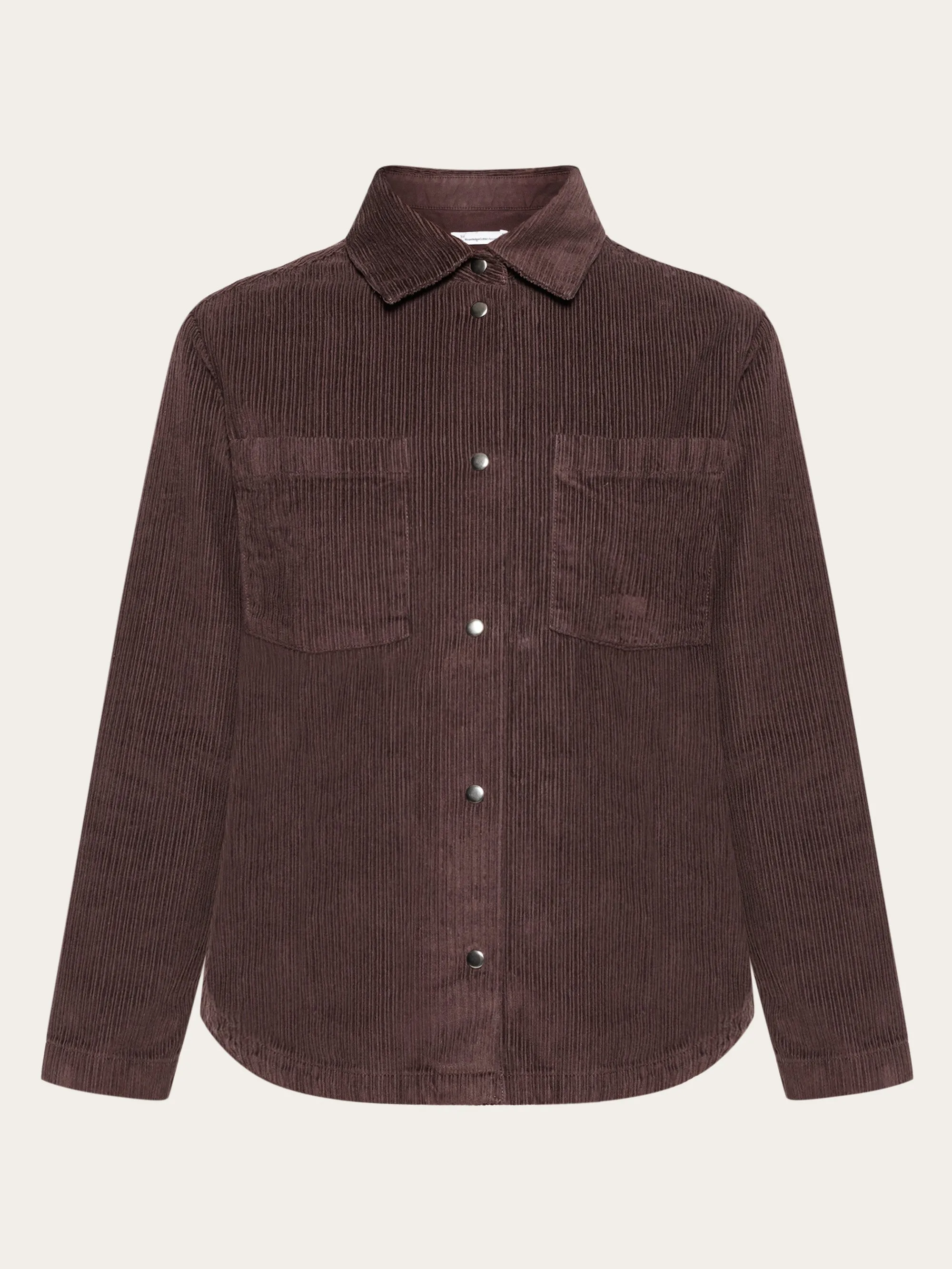 Irregular corduroy overshirt- GOTS/Vegan - Chocolate Plum