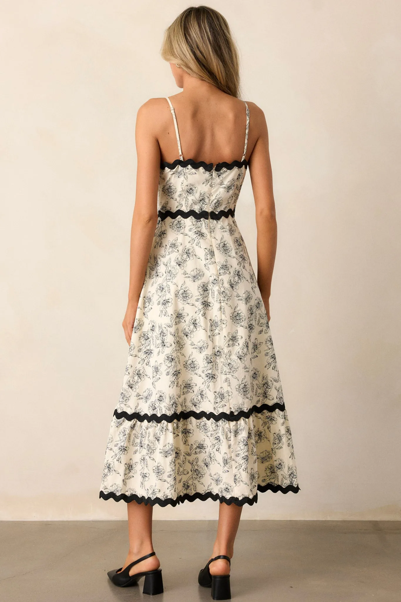 Ivy Illusions 100% Cotton Ivory Floral Print Maxi Dress