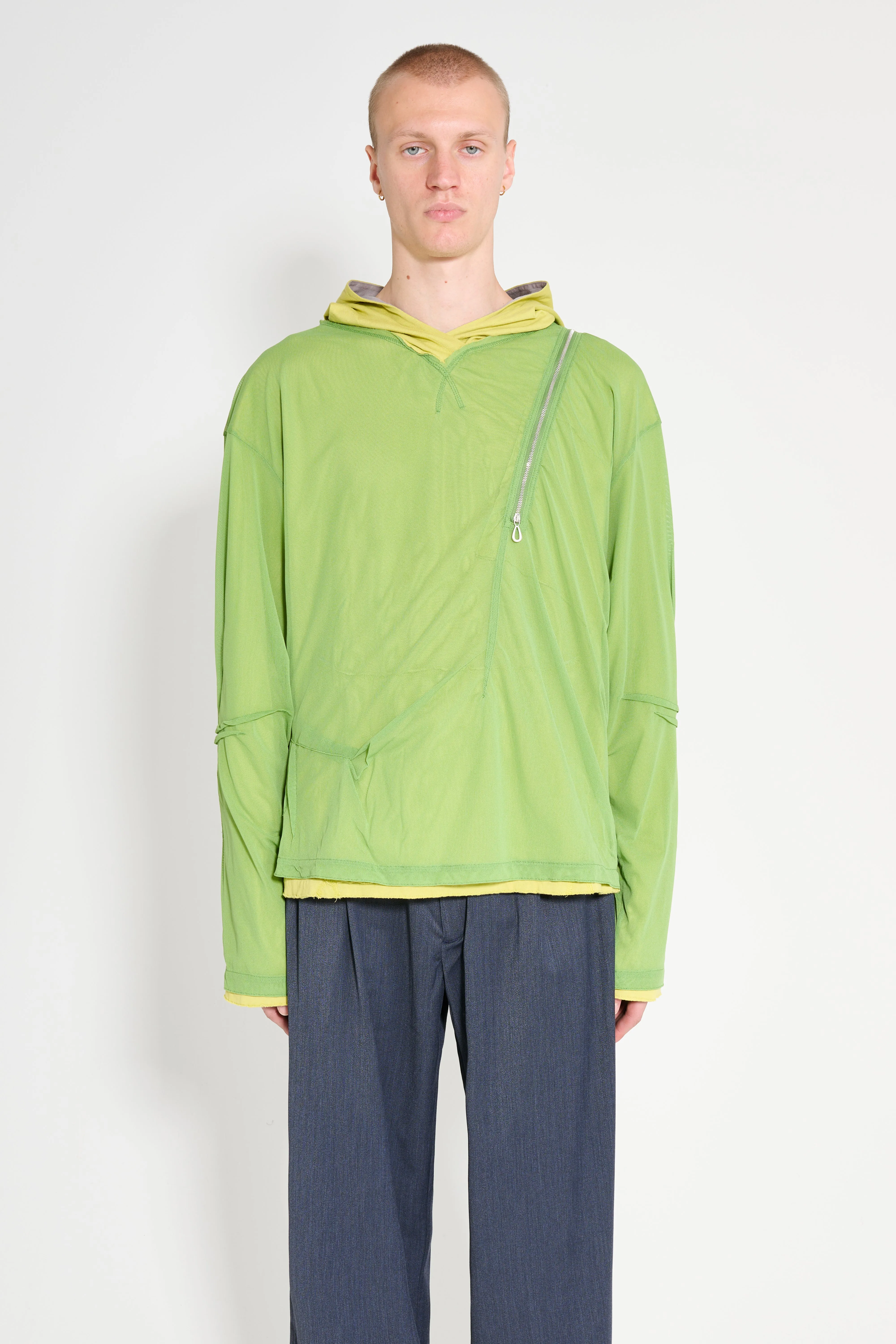 Kiko Kostadinov Knox Mesh Hoodie Lime / Lilac