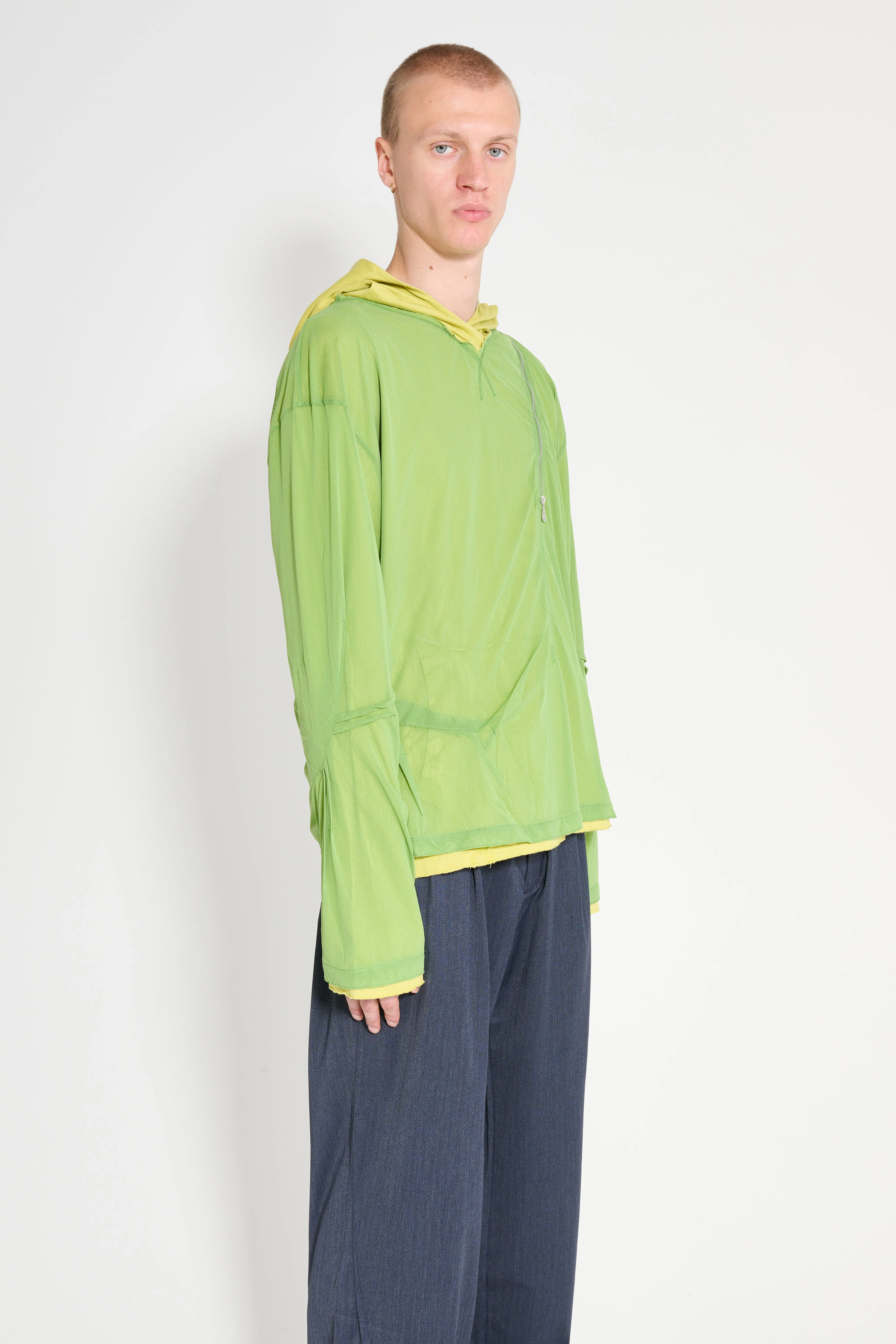 Kiko Kostadinov Knox Mesh Hoodie Lime / Lilac