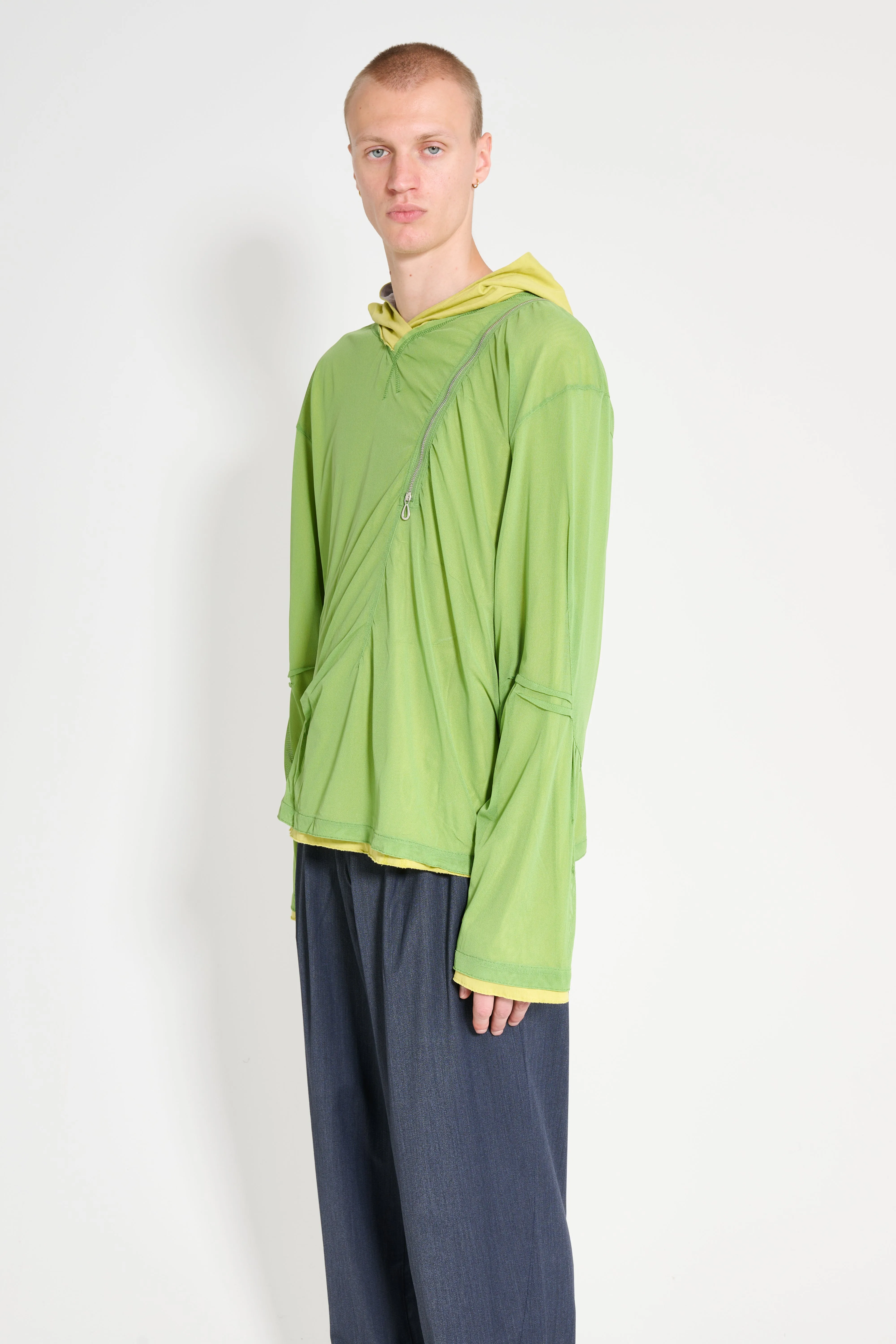 Kiko Kostadinov Knox Mesh Hoodie Lime / Lilac