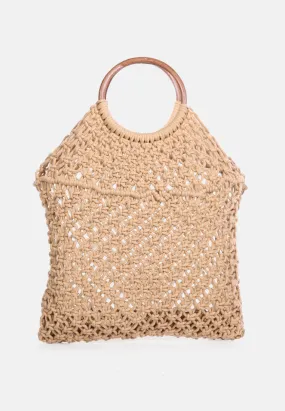 LEFT-IN-KNOTS Handmade Cotton Crochet Bag