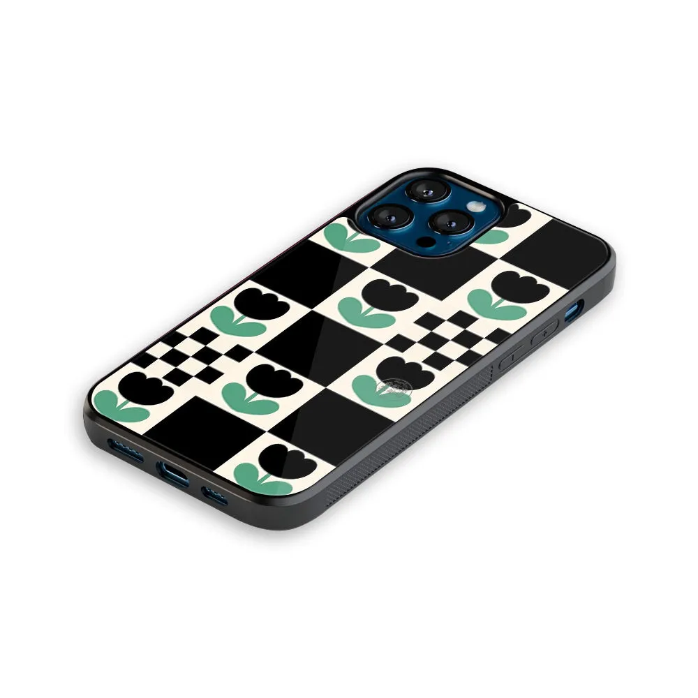 Minimalistic Flower Pattern Phone Cover | Glass Case