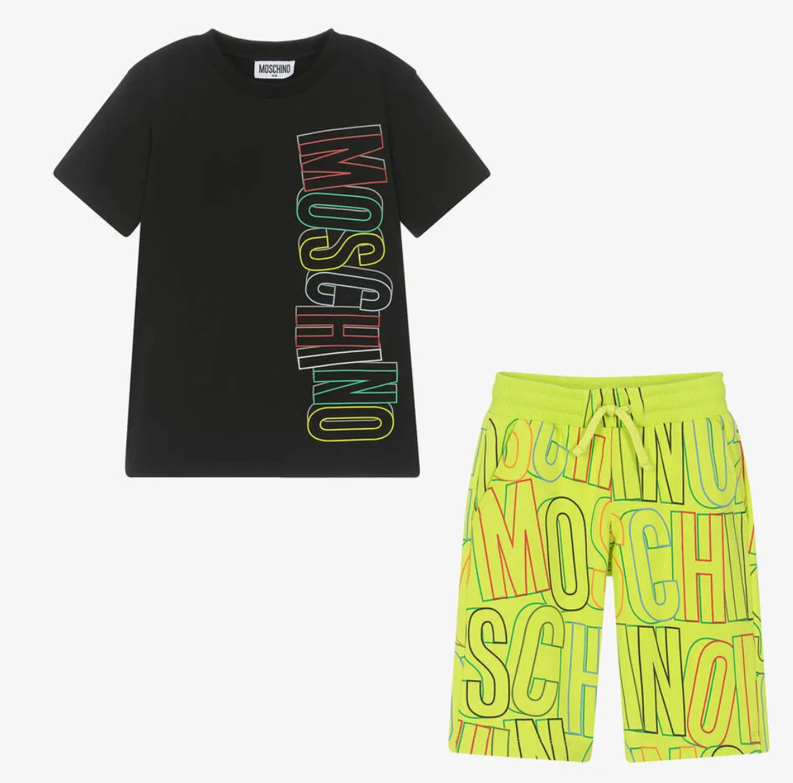 Moschino Boys Maxi Logo Fleece T-shirt And Shorts Co-ord Set