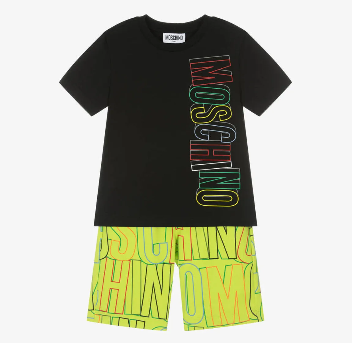 Moschino Boys Maxi Logo Fleece T-shirt And Shorts Co-ord Set