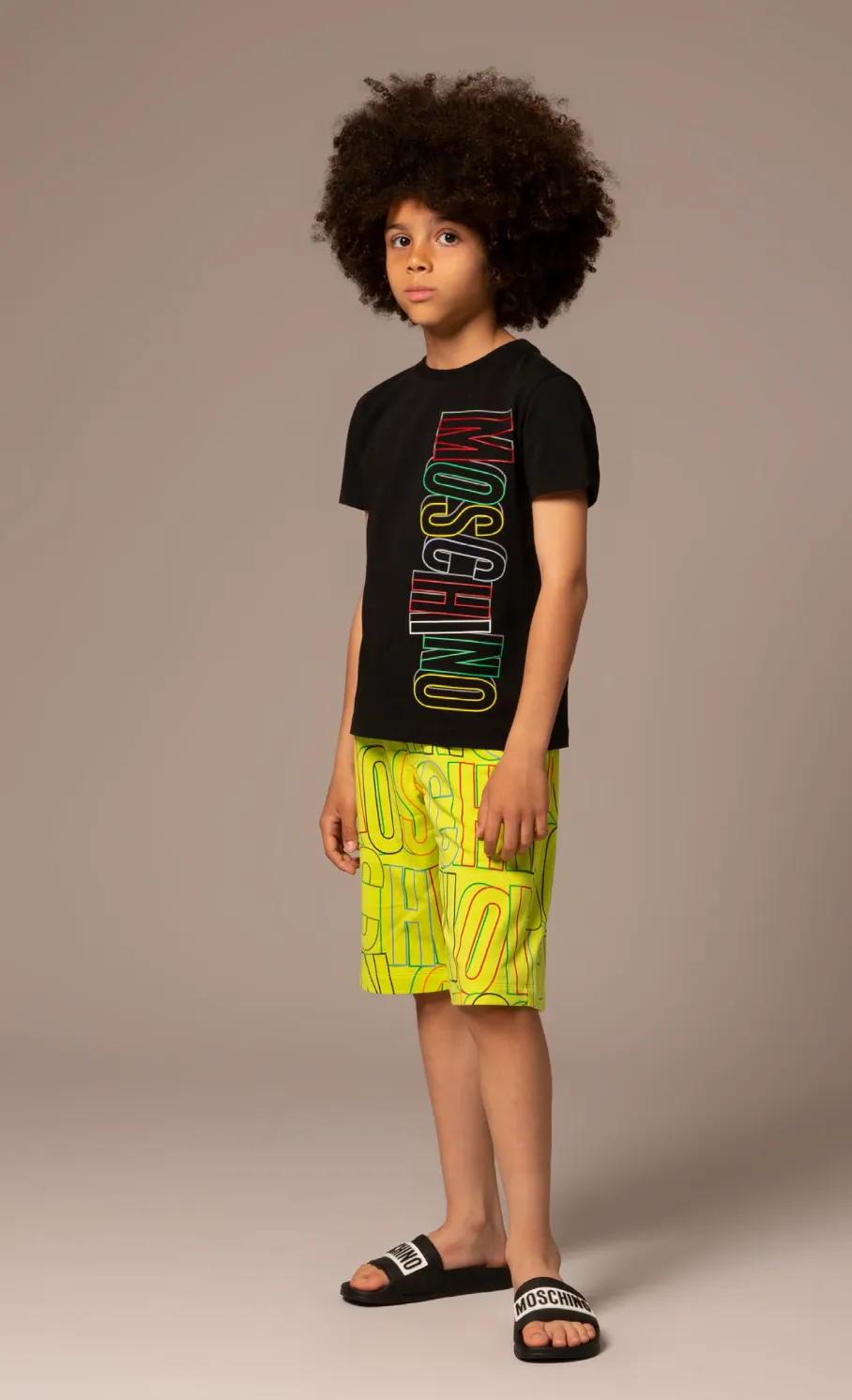 Moschino Boys Maxi Logo Fleece T-shirt And Shorts Co-ord Set