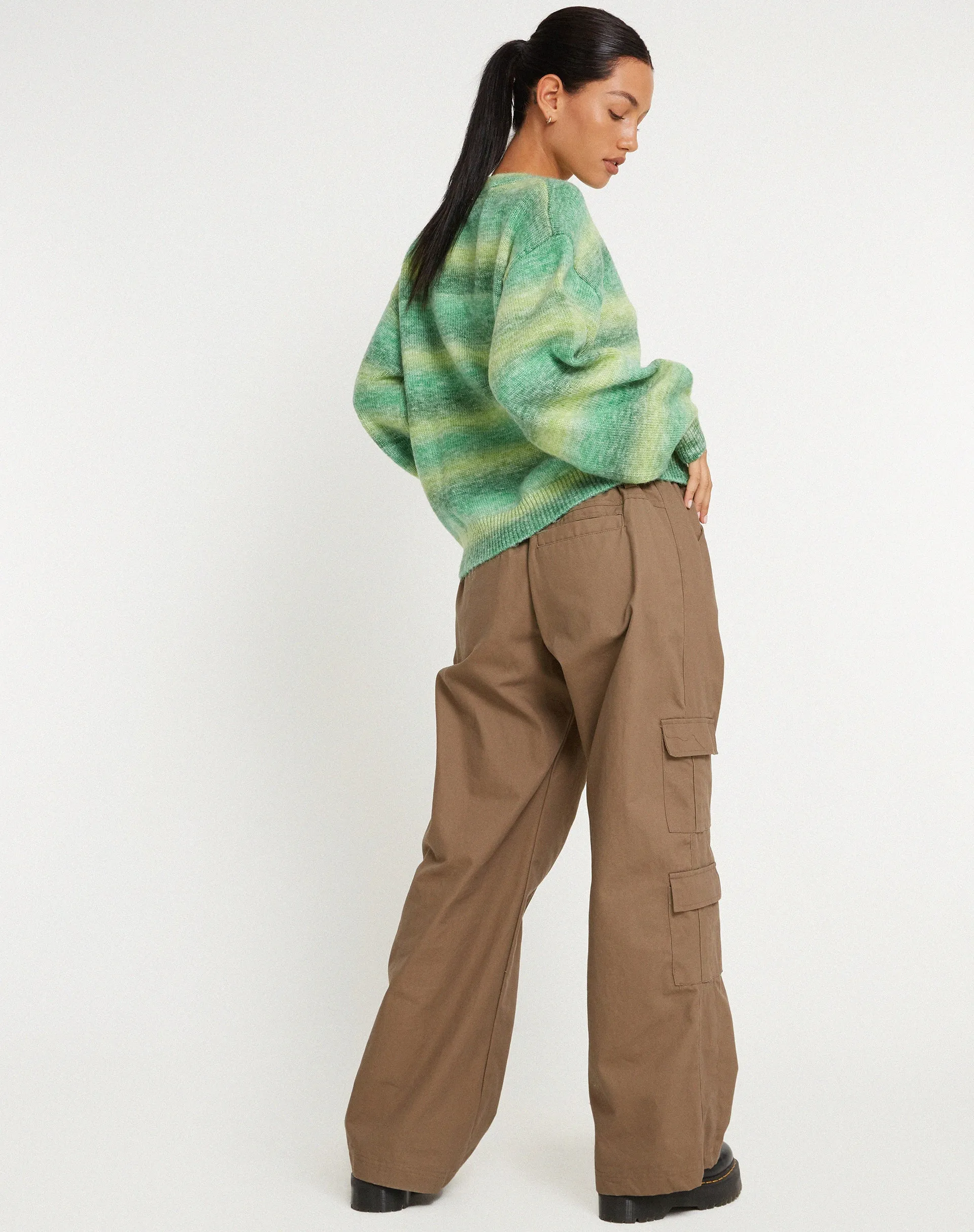 MOTEL X OLIVIA NEILL Oversized Ammaria Jumper in Green