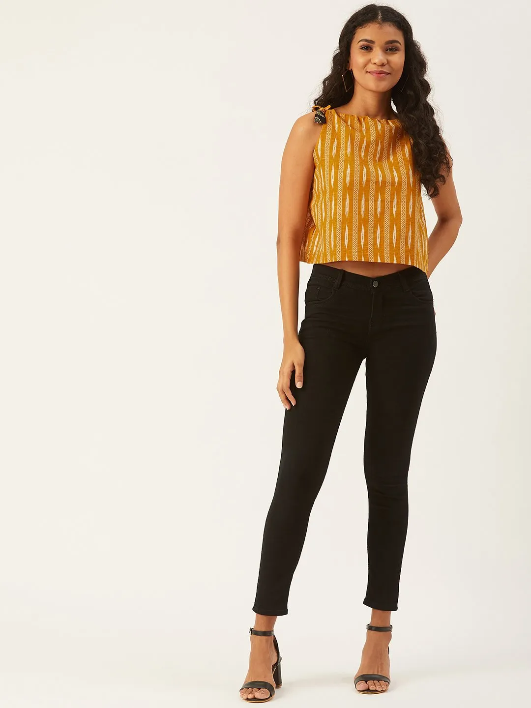 Mustard Halter Neck Top