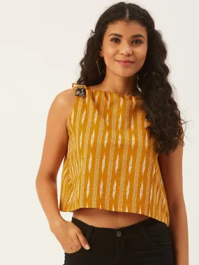 Mustard Halter Neck Top