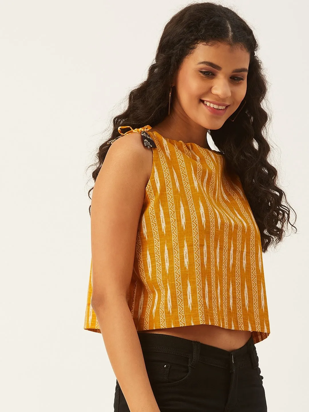 Mustard Halter Neck Top