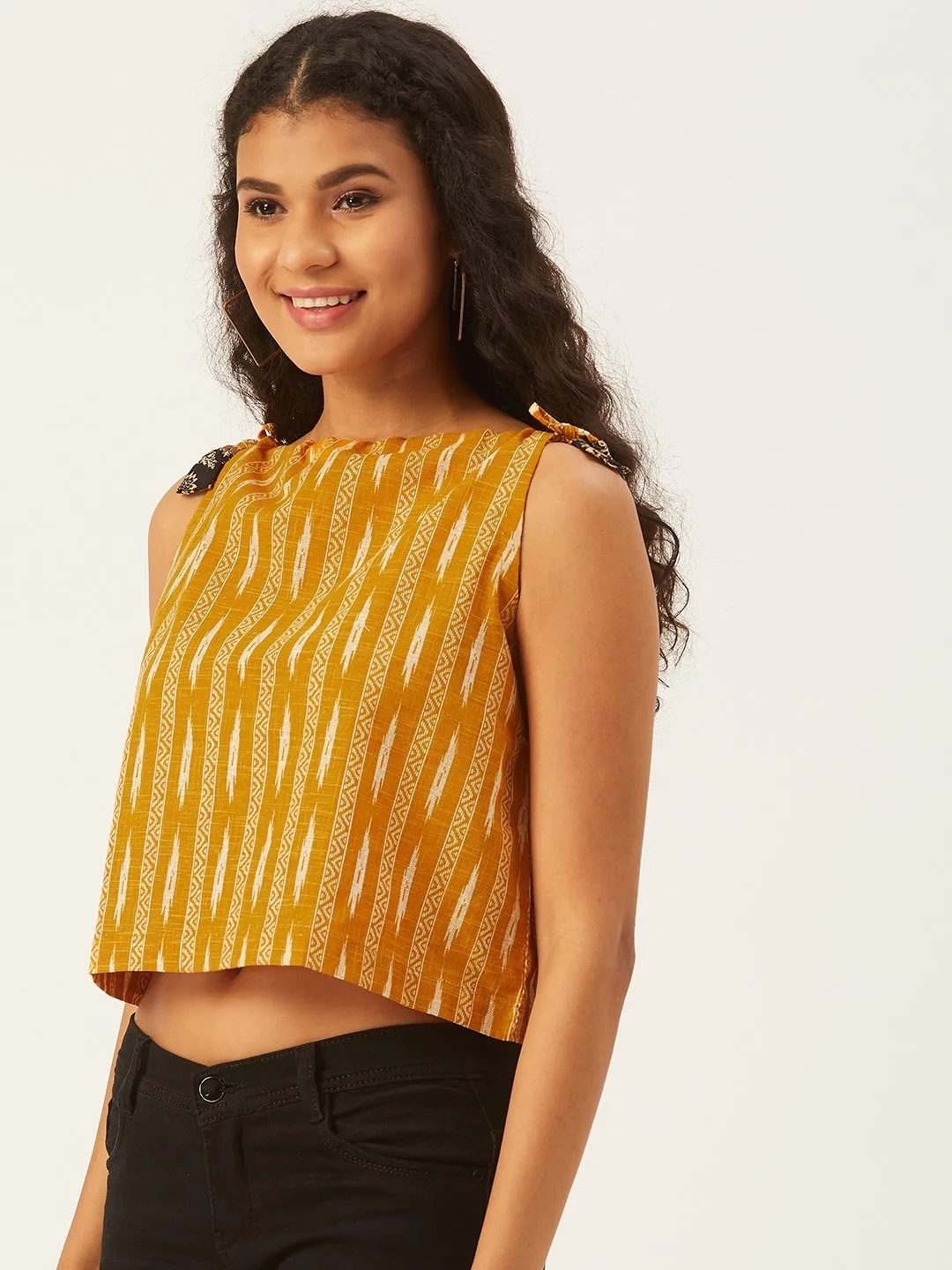 Mustard Halter Neck Top