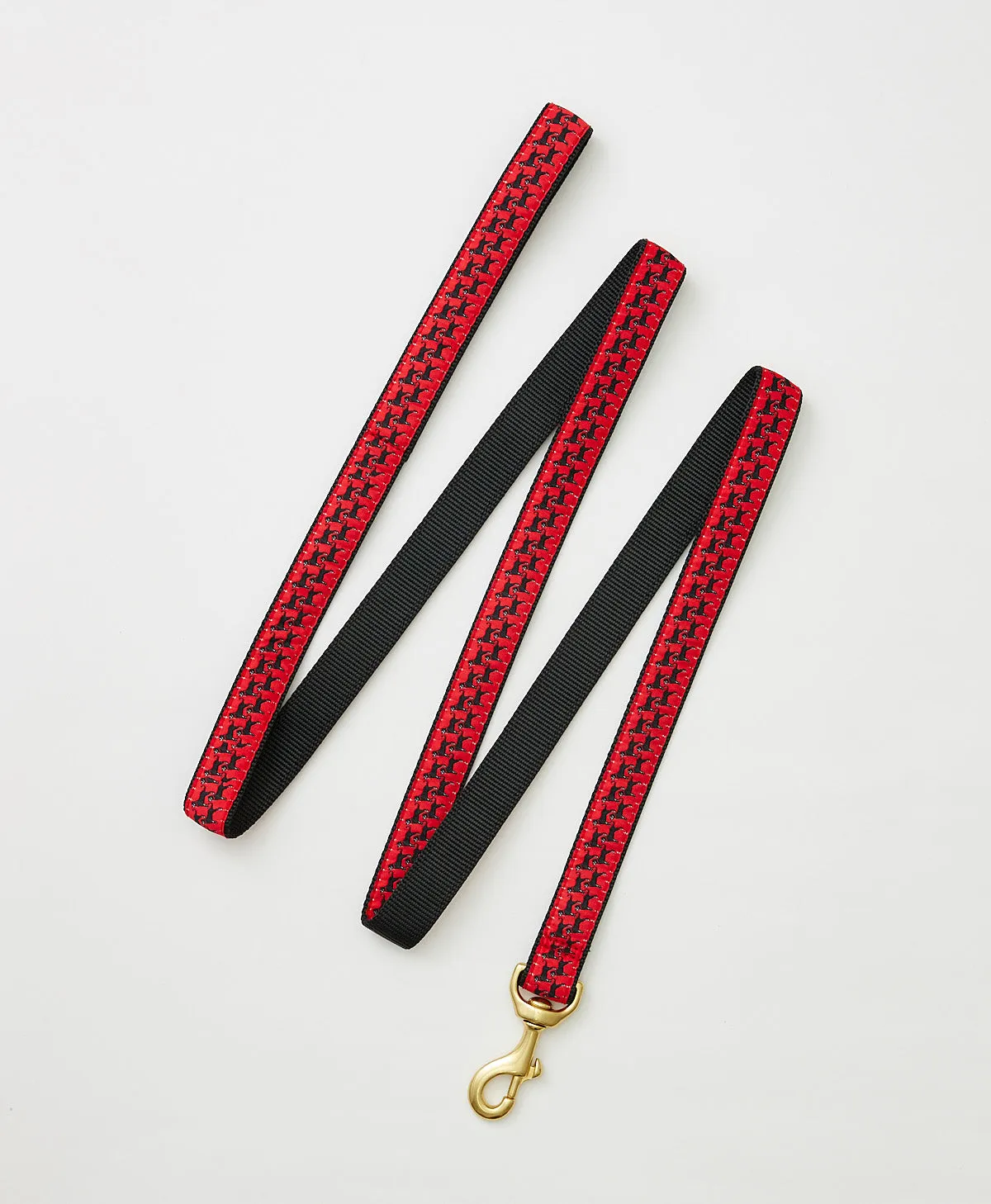 Narrow Dog Leash w/ Mini Dog "Print"