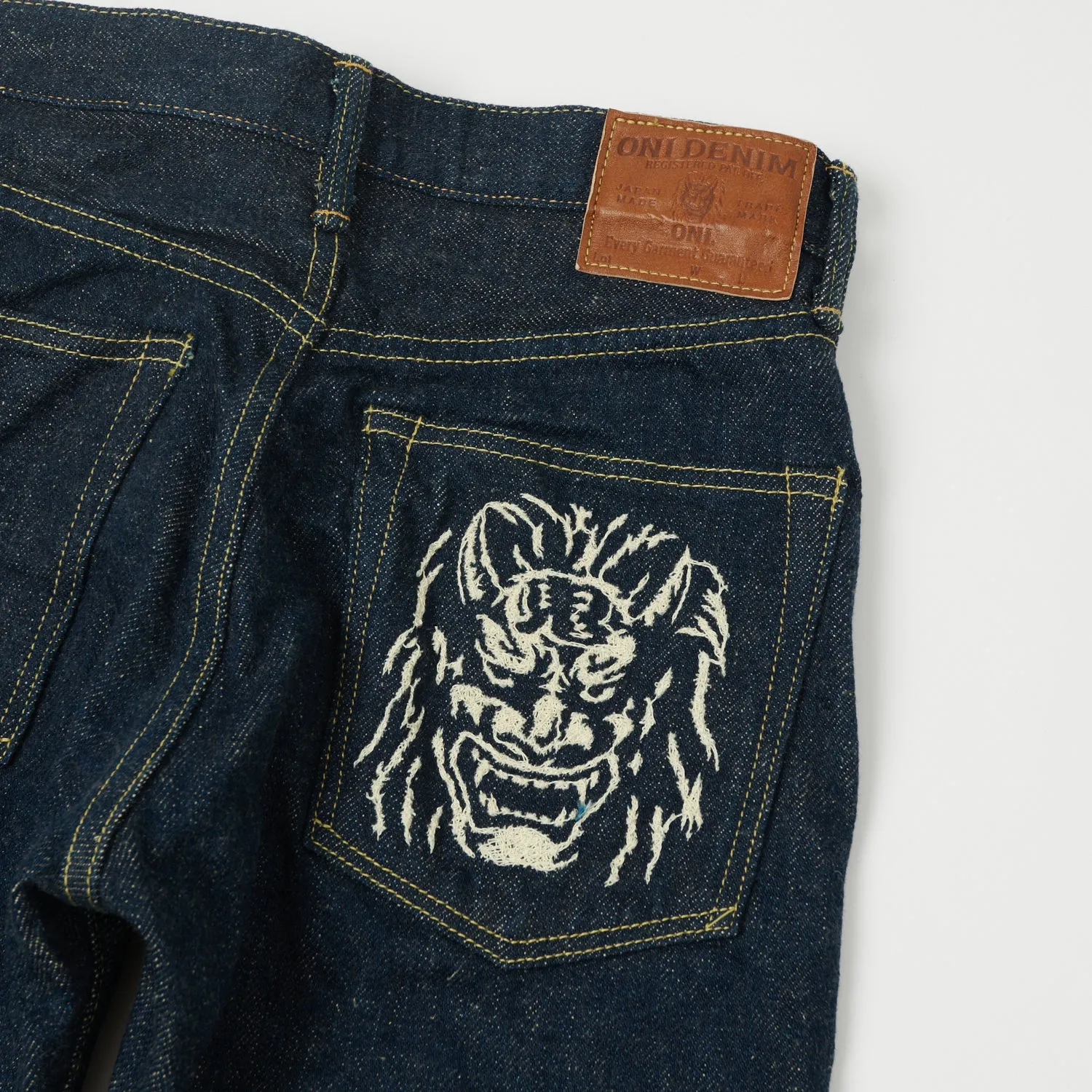 ONI 288ZR 'Secret Denim' 'Devil Embroidery' Loose Straight Jean  - One Wash