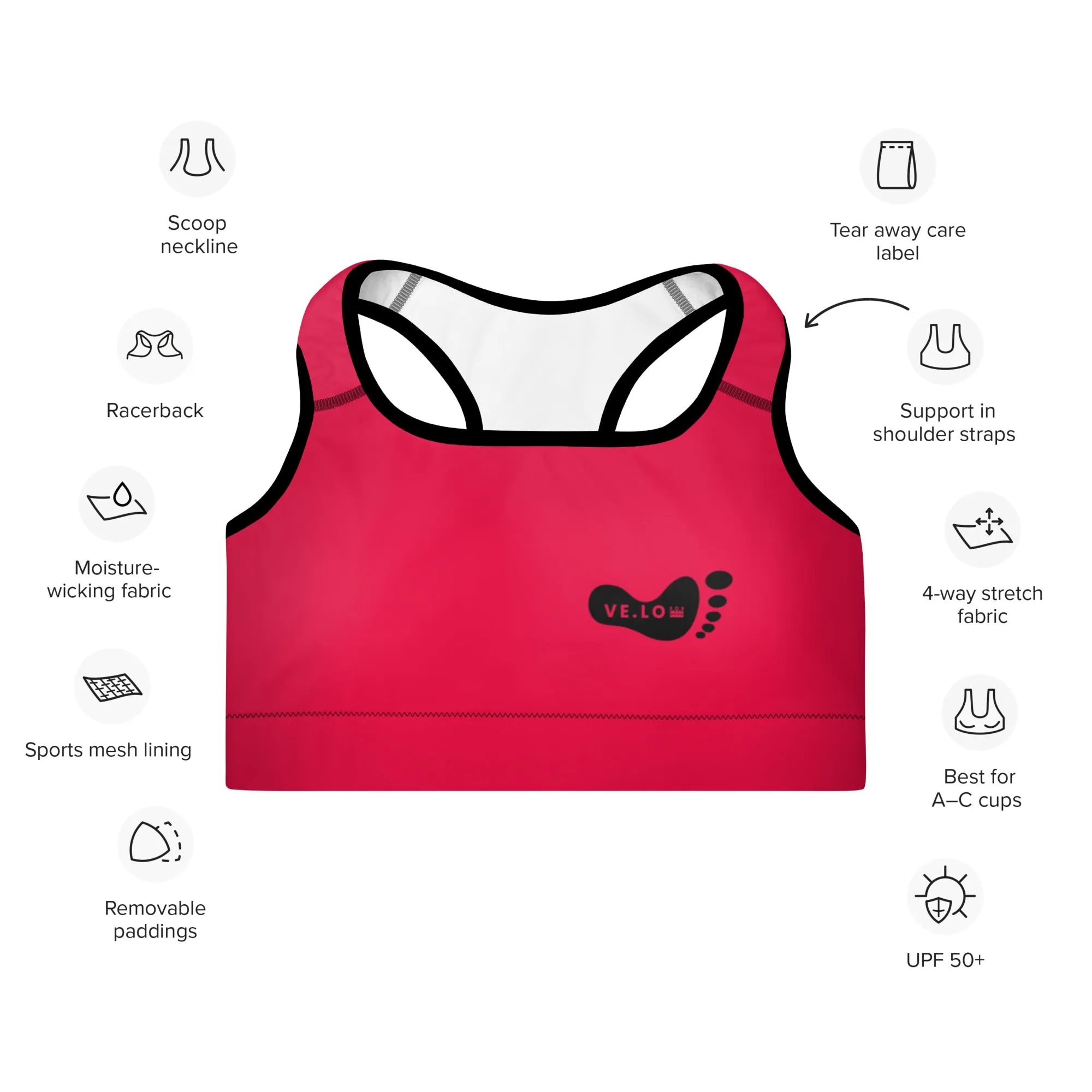 Padded Sports Bra For Veronica Leporanico