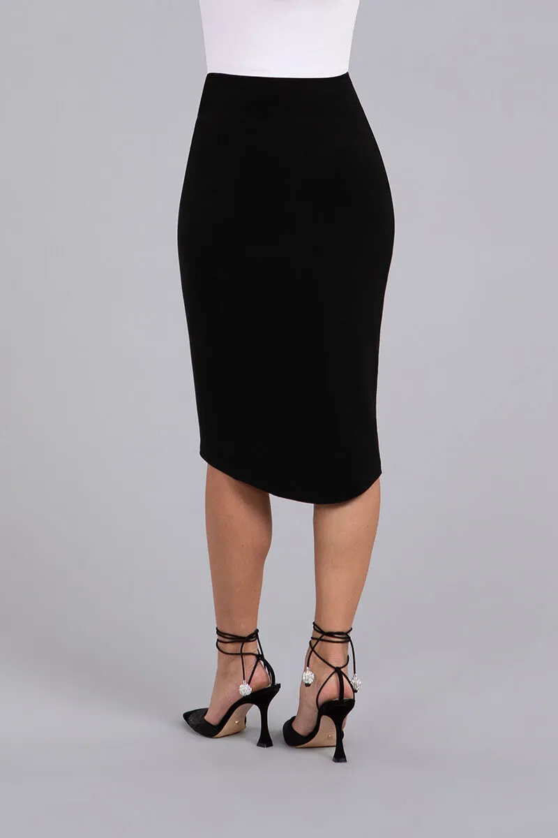 Pencil Drop Skirt Short | Black