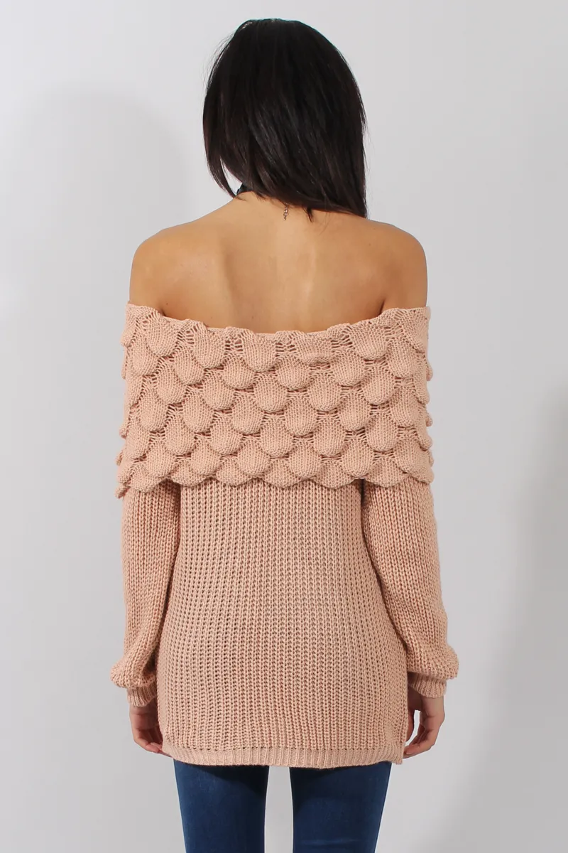 Pink Layer Bardot Jumper- Sammie