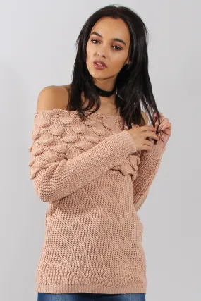 Pink Layer Bardot Jumper- Sammie