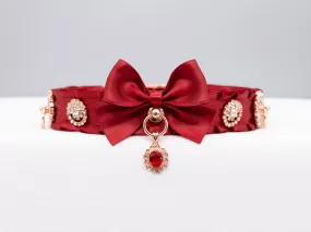 Red and Rose Gold Luxe Sparkle Collar