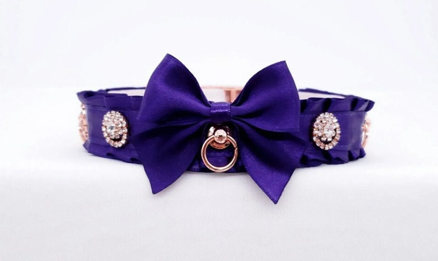 Regal Purple and Rose Gold Luxe Sparkle Collar