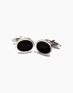 Round Black Cufflinks