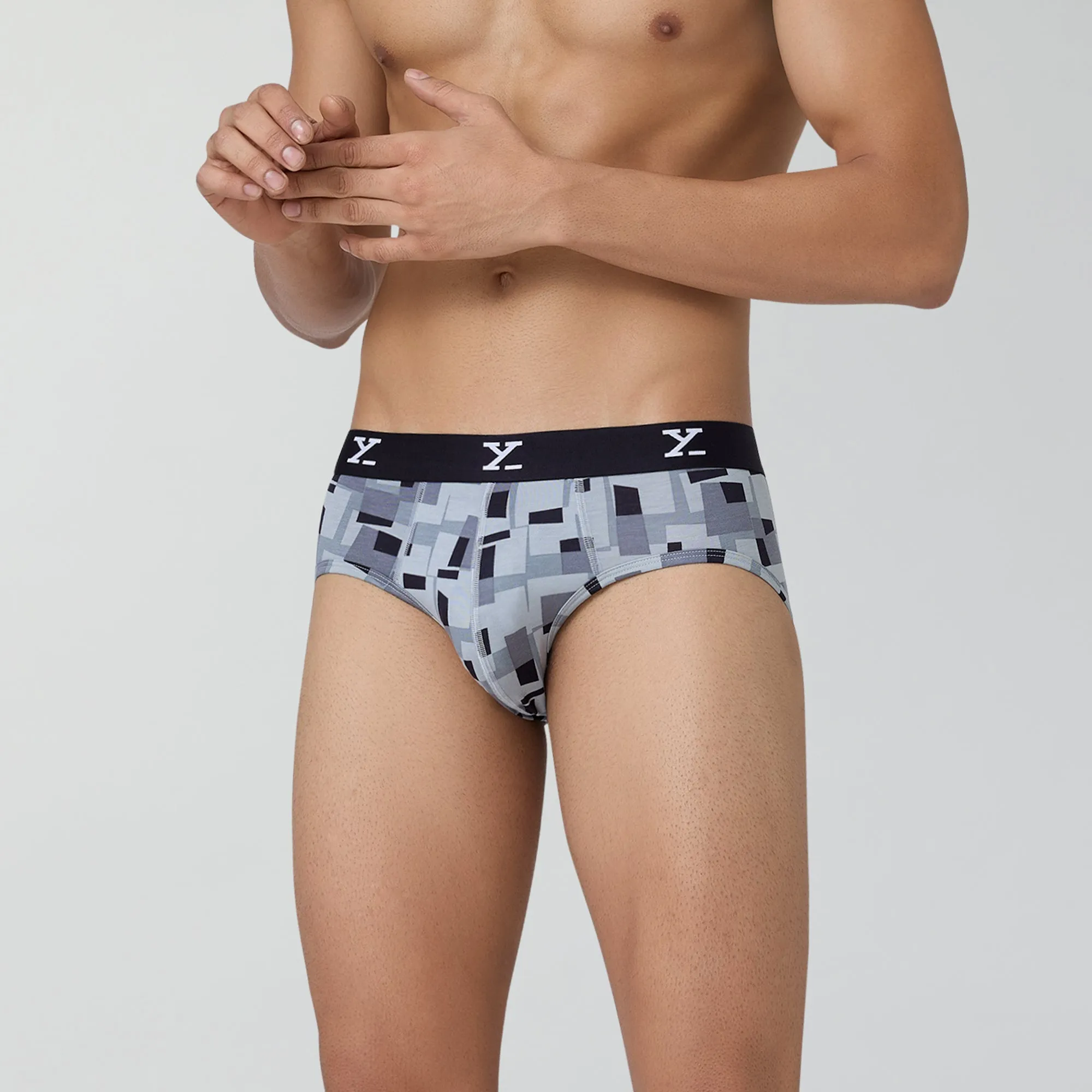 Shuffle Modal Briefs Boxy Grey