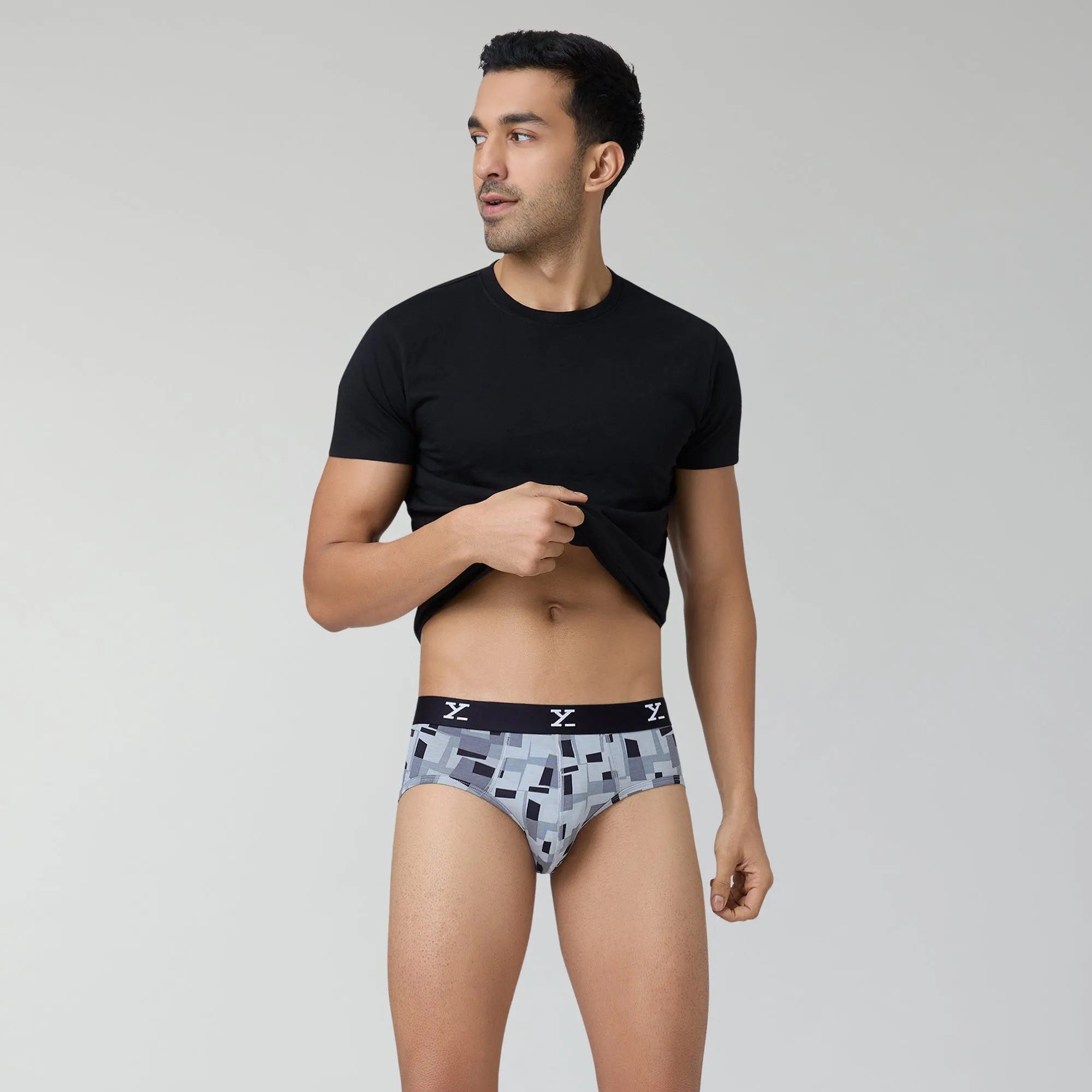 Shuffle Modal Briefs Boxy Grey