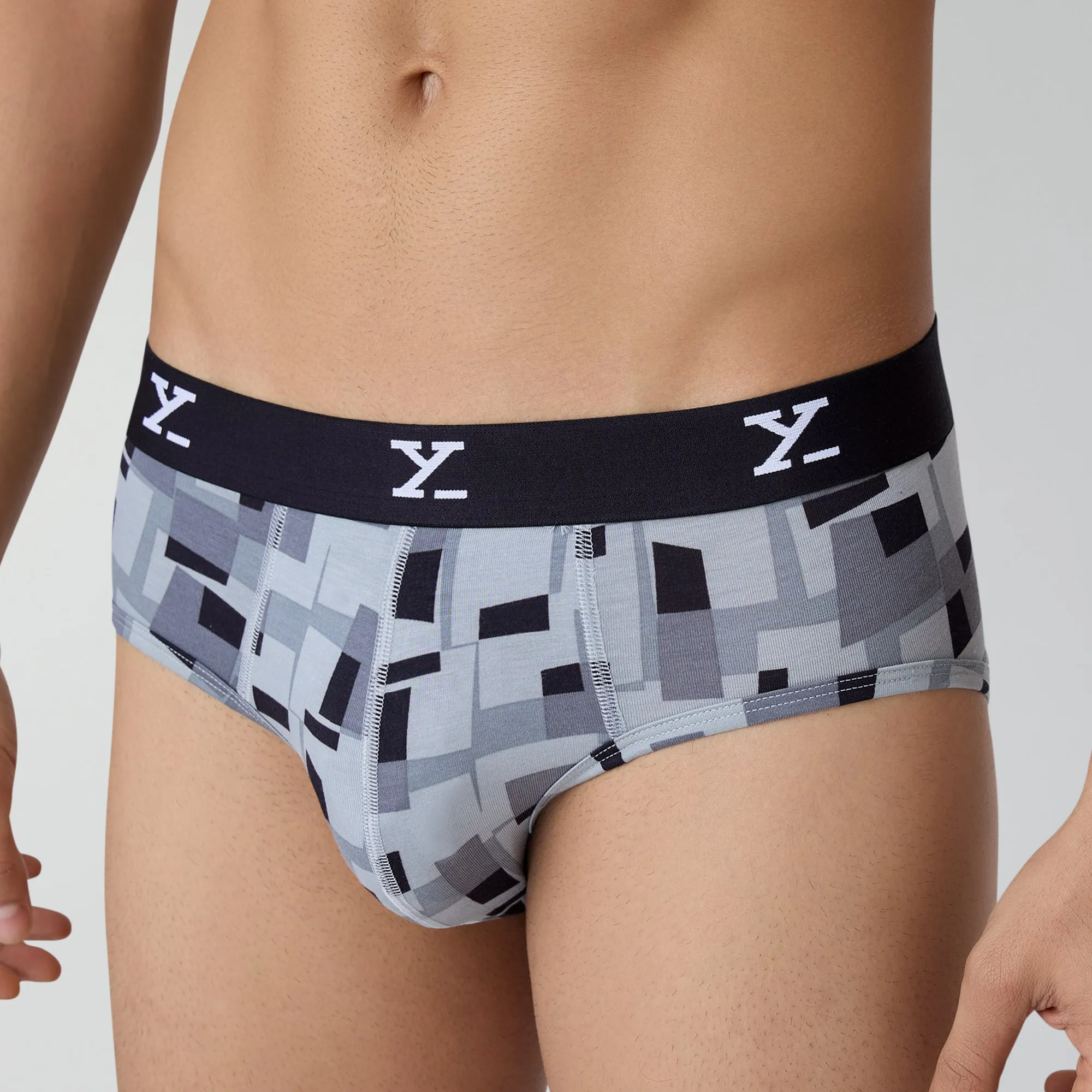 Shuffle Modal Briefs Boxy Grey