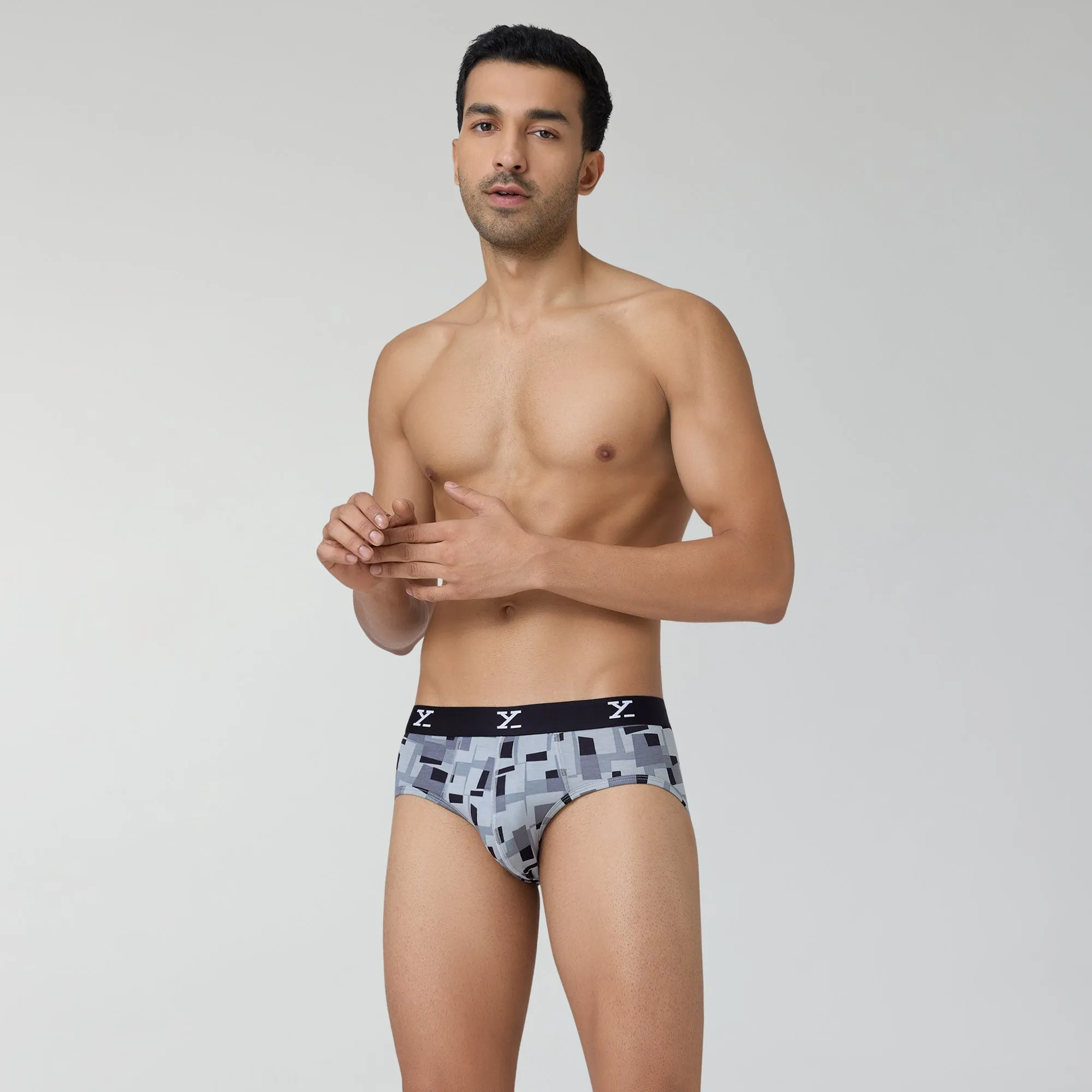 Shuffle Modal Briefs Boxy Grey