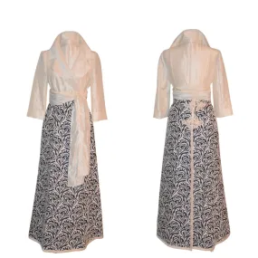 SOLD - Vintage Sue Peyton’s Brocatelle/Brocade  Full Length Wrap Skirt