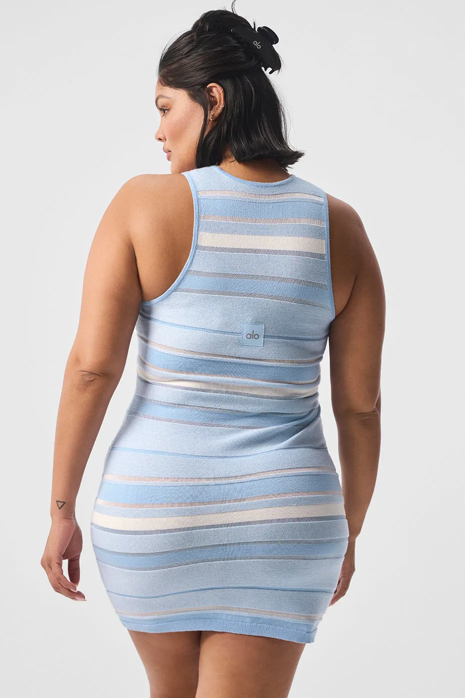 Sport Play Knit Dress - Seashell Blue/Ivory