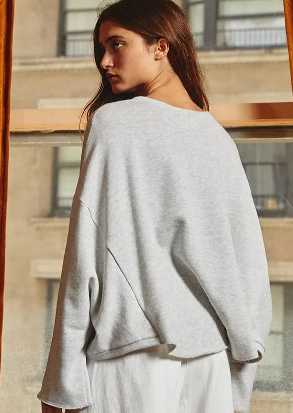 Staying In Hi-Low Cropped Sweatshirt