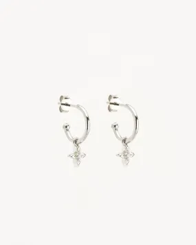 Sterling Silver Live in Light Hoop Earrings