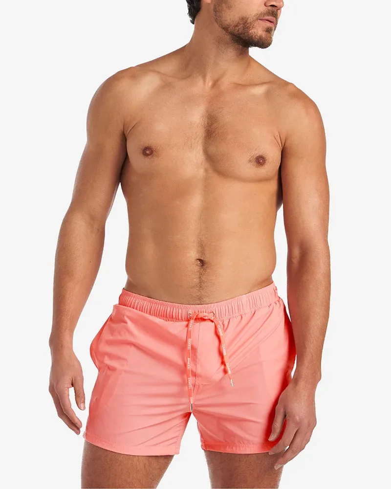 Teamm8 Grid 4.5" swim short Bondi pink