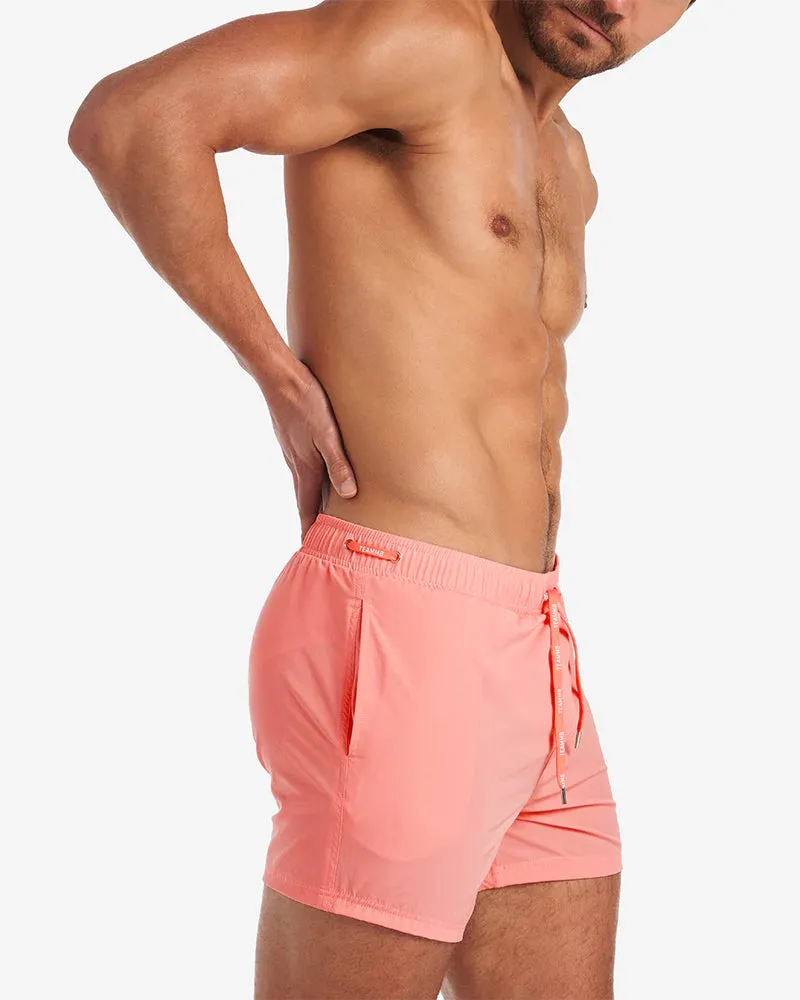 Teamm8 Grid 4.5" swim short Bondi pink