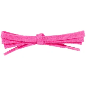 Waxed Cotton 1/4 Flat Dress Laces - Hot Pink (2 Pair Pack) Shoelaces