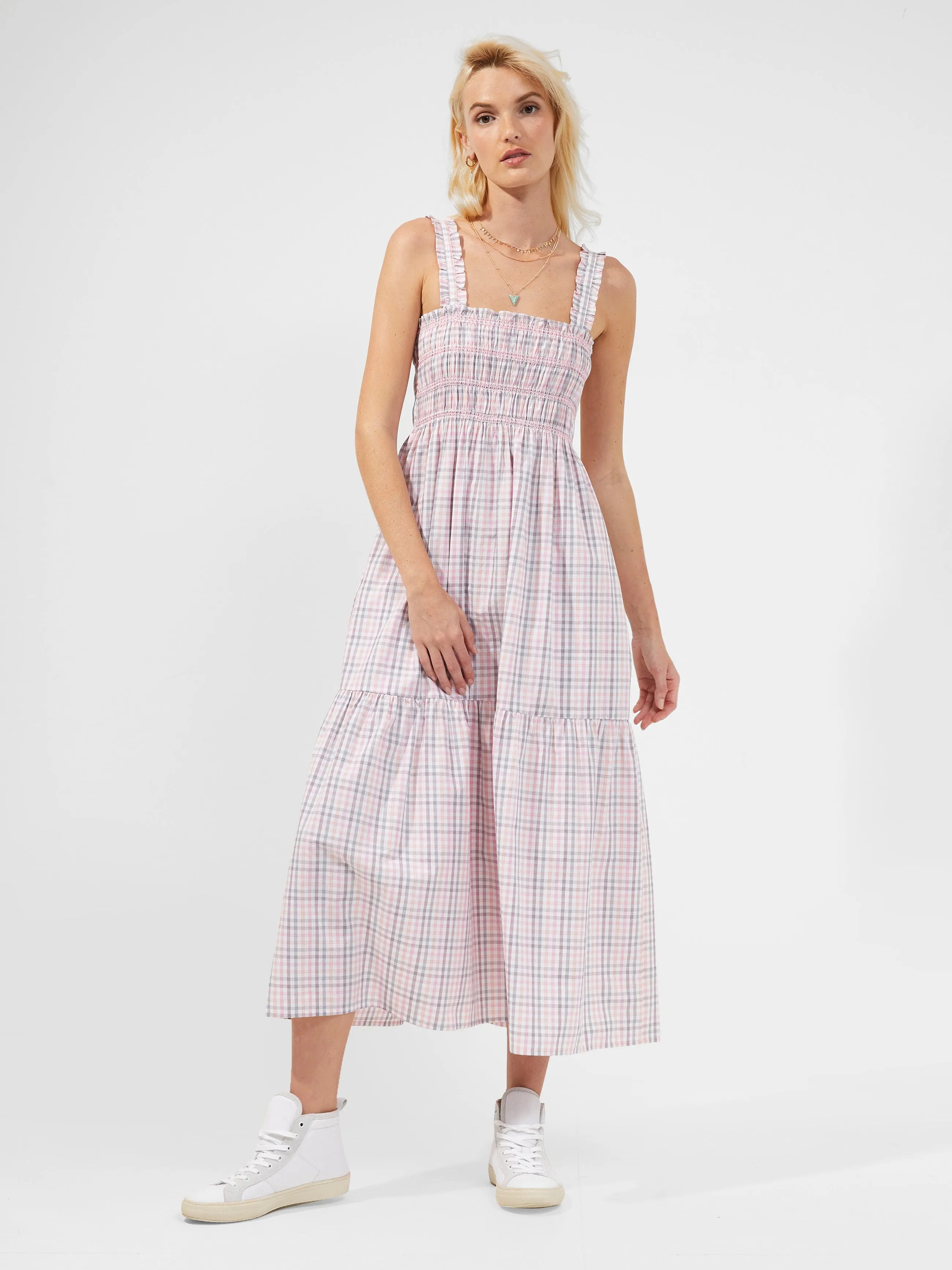 Yaki Organic Check Sun Dress